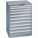 ARMOIRE GRIS 717X725X1000 AVEC 10 TIROIRS 200KG _ 14.507.050 - LISTA