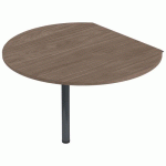 EXTENSION ISIA RONDE + 1 PIED MÉTAL NOYER/ANTHRACITE - MBA