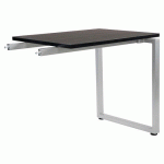 RETOUR P/TABLE OFFICE PRO PIED CARRÉ 80X60 CM ZONZA NOIR/ALU