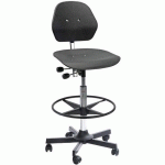 SIÈGE ATELIER SOLID - HAUT - FREIN DE CHARGE - ACIER - NOIR - GLOBAL PROFESSIONAL SEATING