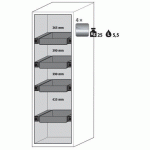 ARMOIRE S-PHOENIX VOL.2-90 S90.196.060.075.FDAC JAUNE - ASECOS