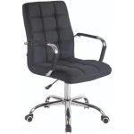 CHAISE DE BUREAU ÉLÉGANTE EN SESSION ERGONOMIQUE MATELASSÉE DIVERSES COULEURS COLORE : NOIR