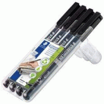 LOT DE 2 - MARQUEUR PERMANENT 318F LUMOCOLOR, ÉTUI DE 8