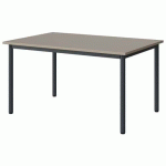 TABLE MALIBU 120X80 T4 4P STRA ABS GRIS U727/GRIS 7016