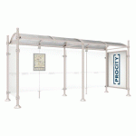 ABRI BUS PROVINCE 5 M VITRINE 1 BARDAGE LAT. BOULE GRIS 7044 - PROCITY