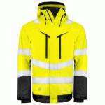 PROJOB 6453 PARKA FONCTIONNELLLE EN ISO 20471 CLASSE 3 JAUNE/NOIR - TAILLE XXL
