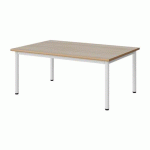 TABLE MALIBU 120X80 T1 4P STRA ALAISÉ ACACIA/BLC 9016