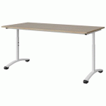 TABLE MALIBU 160X80 T3/T6 DL ST ABS CHÊNE 1146/BLC 9016 - MANUTAN EXPERT