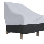 AIDUCHO - 420D HOUSSE DE PROTECTION POUR CANAPÉ D'EXTÉRIEUR,IMPERMÉABLE, COUPE-VENT, ANTI-POUSSIÈRE, HOUSSE DE CANAPÉ DE JARDIN, GRIS ET NOIR