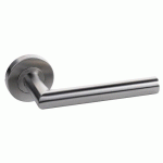BÉQUILLE DOUBLE INOX DROITE SUR ROSACES RONDES S1-15 SIMILAIRE