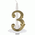 BOUGIE CHIFFRE ORDINAIRE N°3 X 10 FIRPLAST