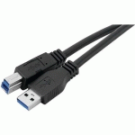 CORDON USB 3.0 TYPE A/B MÂLE/MÂLE EN 5 M