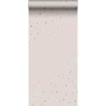 PAPIER PEINT PETITES ÉTOILES - 0,53 X 10,05 M DE ESTAHOME VIEUX ROSE ET OR