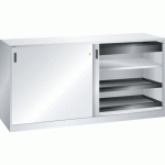 LISTA - ARMOIRE PORTES COULISSANTES (HXLXP) 100 X 200 X 58 CM KEY LOCK R7035