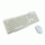 MCL ACK-2012/B CLAVIER SOURIS INCLUSE UNIVERSEL USB AZERTY FRANÇAIS BLANC