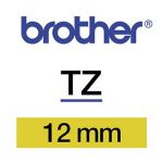 P-TOUCH RUBAN TITREUSE BROTHER - TZE - ÉCRITURE NOIR / FOND JAUNE - 12 MM X 8 M - MODÈLE TZE-631