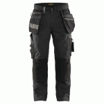 PANTALON DE TRAVAIL ARTISAN STRETCH GRIS FONCÉ/NOIR TAILLE 42L - BLAKLADER