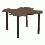 TABLE ERGO TECHNIC Ø140 RÉGLABLE COMPACT - BROCANTE/NOIR - SUNSET CREATION