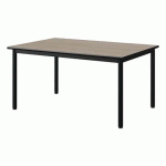 TABLE MALIBU 120X80 T3 4P STR ANTIB CHÊN 1146/NOIR NOIR 9005