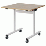 TABLE MALIBU RAB. 80X80 T6 DL STRA ALAISÉ ACACIA/BLC 9016 - MANUTAN EXPERT