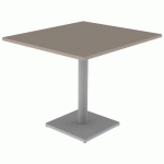 TABLE MENORCA 80X90 T6 - ÉP. 24 MM STRAT ABS PRALINE/9006 - MOBIDECOR