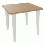 BUREAU EVIDENCE L.80 X P.80 CM CHÊNE CLAIR PIED BLANC - VINCO