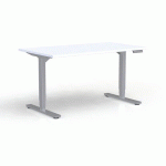 BUREAU MOTORISÉ L140XP80 CM ÉP.25 MM BLANC/ALU - EOL