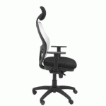CHAISE JORQUERA EN MAILLE BLANCHE AVEC APPUI-TÊTE FIXE ET ASSISE BALI - NEGRO