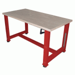 ETABLI À MANIVELLE MULTIPLIS 2000 X 750 X HT 740/1040 CM ROUGE 3002 - MANUTAN COLLECTIVITÉS