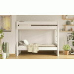 PACK LIT SUPERPOSÉ KUPA + 2 MATELAS  BLANC 90X200 CM/OPT:MATELAS FEEVAH HR