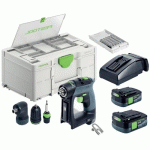 PERCEUSE VISSEUSE CXS 12 2,5-SET - 2X2,5AH + CHARGEUR + COFFRET SYSTAINER SYS3 DF M FESTOOL