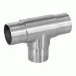 RACCORD EN T - 3 DÉPARTS POUR TUBE 42,4 X 2 MM DE DIAMÈTRE - INOX 304 DESIGN PRODUCTION