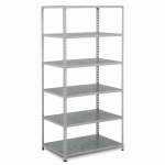 RAYONNAGE RAPID 2 6 TABLETTES METAL 1980X915X455 ZINGUÉ