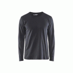 T-SHIRT DE TRAVAIL UNI À MANCHES LONGUES 3500 100% COTON - GRIS - XS BLAKLADER
