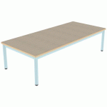 TABLE CARÉLIE 180X80 T1 STRAT POLY. ÉRABLE GOTL. BEIGE/LAGON - MOBIDECOR