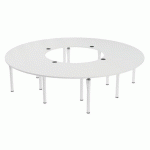 TABLE DE RÉUNION NOGA RONDE Ø 280 CM BLANC BLANC