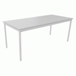 TABLE DE RÉUNION TREFF 180 X 80 GRIS CLAIR / BLANC