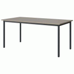 TABLE MALIBU 160X80 T5 4P STRA ABS GRIS U727/GRIS 7016