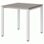 TABLE MALIBU 80X80 T6 SOUDÉ STR ABS GRIS U727/BLC 9016