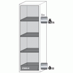 ARMOIRE SÉCURITÉ S-PHOENIX-90 S90.196.060.FDASR GRIS CLAIR - ASECOS