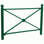 BARRIÈRE PROVINCE ROSACE 1.57 M BOULE - ZINC VERT 6005 - PROCITY