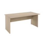 BUREAU DROIT EVOLUTION - L. 80 X P. 80 CM - PLATEAU 'CHÊNE ' - PIEDS PLEINS 'CHÊNE'.