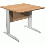 BUREAU DROIT PIEDS L EN MÉTAL FAST - 80 CM - HÊTRE - ALU