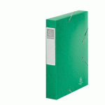 CHEMISE BOX CARTE CARTOBOX EXACOMPTA 24 X 32 CM DOS 6 CM VERTE