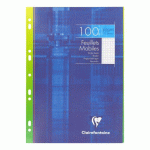FEUILLETS MOBILES 100 PAGES PETITS CARREAUX FORMAT A4 21 X 29,7 CM METRIC CLAIREFONTAINE - PERFORÉES