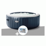 KIT SPA GONFLABLE INTEX PURESPA BLUE NAVY ROND BULLES 4 PLACES + 6 FILTRES