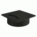 LOT DE 2 OBTURATEURS PASSE-CÂBLES Ø 80 MM EN ZAMAC NOIR