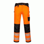 PORTWEST PW340 PANTALON PW3 HI-VIS WORK ORANGE/NOIR - TAILLE 46 - STANDARD