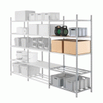 RAYONNAGES INDUSTRI’PRO ÉLÉMENT SUIVANT H 200 X L 127 X P 40 CM TÔLE D