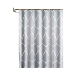 RIDEAU DE DOUCHE EN TISSU GRIS, DESIGN IMPERMÉABLE ET POLYESTER, SÉCHAGE RAPIDE, OURLET LESTÉ, ENSEMBLE DE RIDEAUX DE DOUCHE POUR SALLE DE BAIN L 72